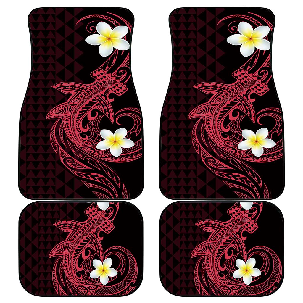 Aloha Hammerhead Shark Car Mats Feverish Pink Hawaiian Kakau Tribal Tattoo