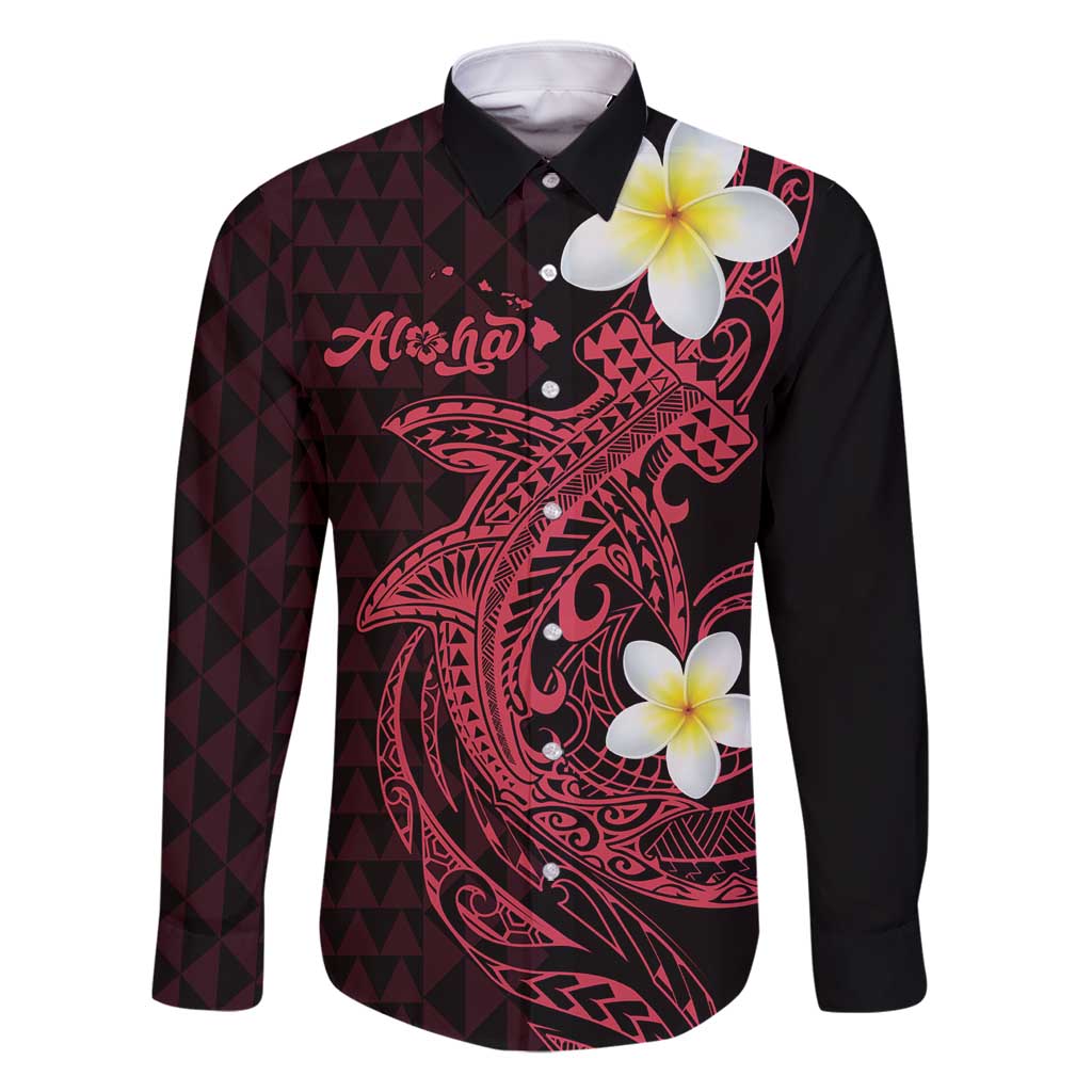 Aloha Hammerhead Shark Family Matching Summer Maxi Dress and Hawaiian Shirt Feverish Pink Hawaiian Kakau Tribal Tattoo