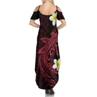 Aloha Hammerhead Shark Family Matching Summer Maxi Dress and Hawaiian Shirt Feverish Pink Hawaiian Kakau Tribal Tattoo
