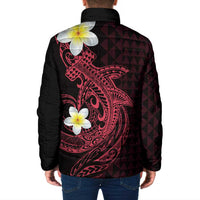 Aloha Hammerhead Shark Padded Jacket Feverish Pink Hawaiian Kakau Tribal Tattoo - Polynesian Pride