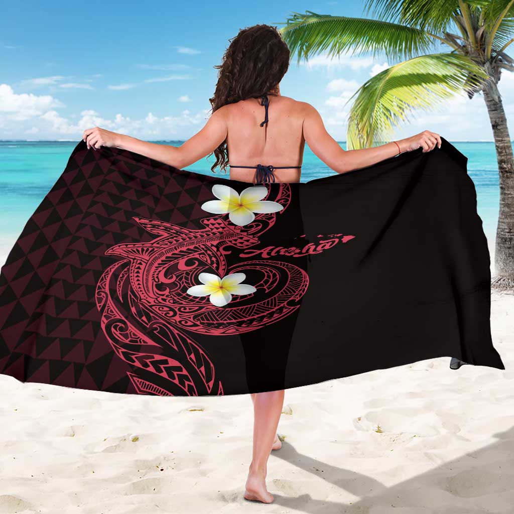 Aloha Hammerhead Shark Sarong Feverish Pink Hawaiian Kakau Tribal Tattoo