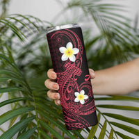 Aloha Hammerhead Shark Skinny Tumbler Feverish Pink Hawaiian Kakau Tribal Tattoo