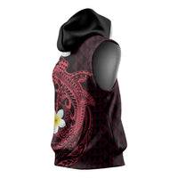 Aloha Hammerhead Shark Sleeveless Hoodie Feverish Pink Hawaiian Kakau Tribal Tattoo - Polynesian Pride