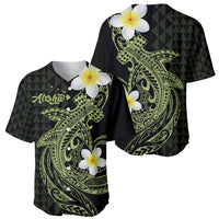 Aloha Hammerhead Shark Baseball Jersey Lime Rickey Hawaiian Kakau Tribal Tattoo