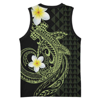 Aloha Hammerhead Shark Basketball Jersey Lime Rickey Hawaiian Kakau Tribal Tattoo - Polynesian Pride