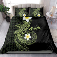 Aloha Hammerhead Shark Bedding Set Lime Rickey Hawaiian Kakau Tribal Tattoo