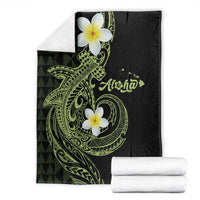 Aloha Hammerhead Shark Blanket Lime Rickey Hawaiian Kakau Tribal Tattoo