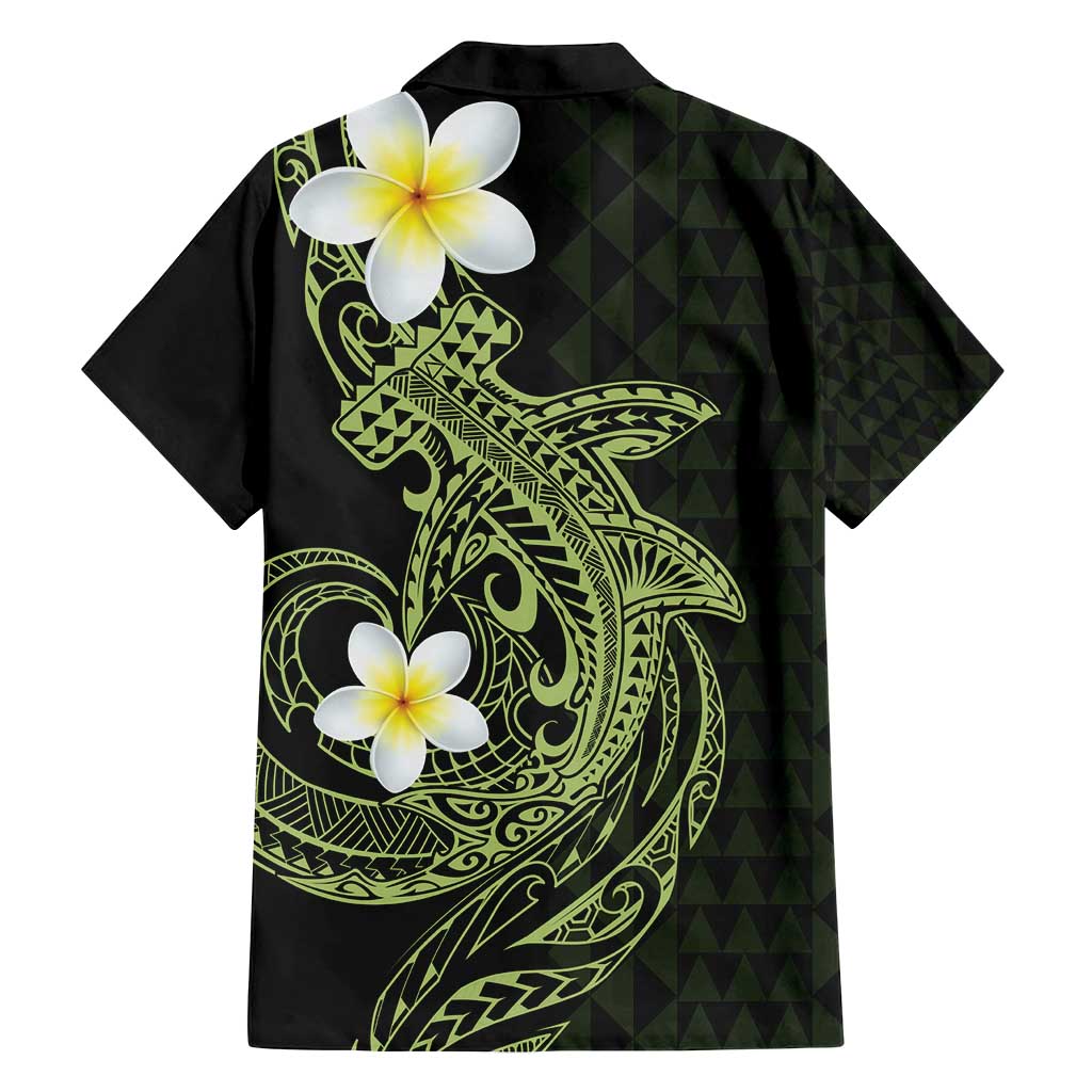 Aloha Hammerhead Shark Family Matching Tank Maxi Dress and Hawaiian Shirt Lime Rickey Hawaiian Kakau Tribal Tattoo