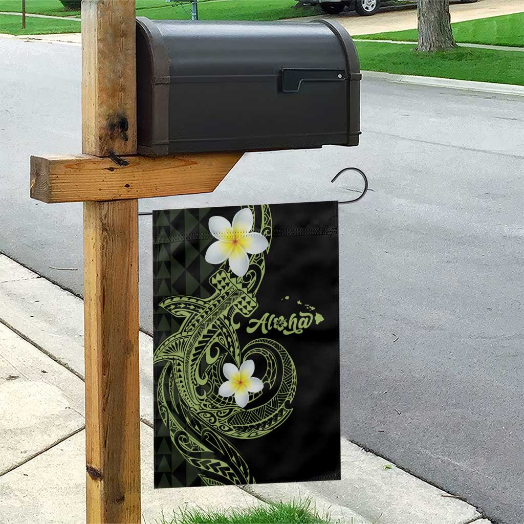 Aloha Hammerhead Shark Garden Flag Lime Rickey Hawaiian Kakau Tribal Tattoo