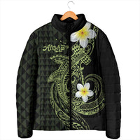 Aloha Hammerhead Shark Padded Jacket Lime Rickey Hawaiian Kakau Tribal Tattoo - Polynesian Pride