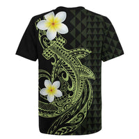 Aloha Hammerhead Shark Rugby Jersey Lime Rickey Hawaiian Kakau Tribal Tattoo
