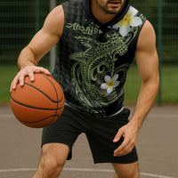 Aloha Hammerhead Shark Sleeveless Hoodie Lime Rickey Hawaiian Kakau Tribal Tattoo - Polynesian Pride