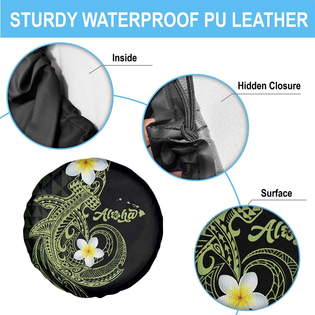 Aloha Hammerhead Shark Spare Tire Cover Lime Rickey Hawaiian Kakau Tribal Tattoo