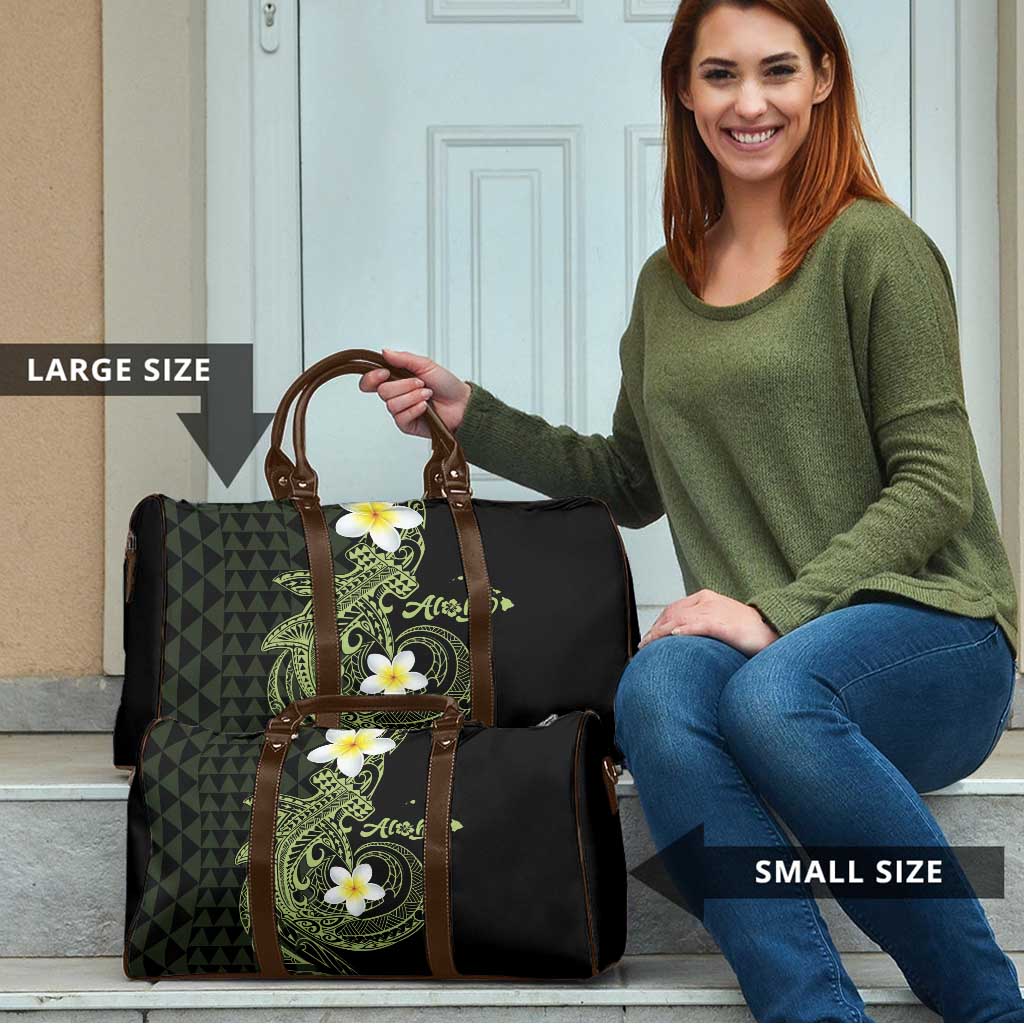 Aloha Hammerhead Shark Travel Bag Lime Rickey Hawaiian Kakau Tribal Tattoo - Polynesian Pride