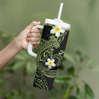 Aloha Hammerhead Shark Tumbler With Handle Lime Rickey Hawaiian Kakau Tribal Tattoo