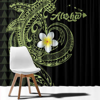 Aloha Hammerhead Shark Window Curtain Lime Rickey Hawaiian Kakau Tribal Tattoo