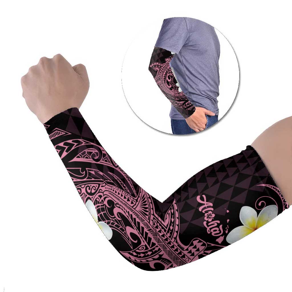 Aloha Hammerhead Shark Arm Sleeves Vivacious Pink Hawaiian Kakau Tribal Tattoo - Polynesian Pride