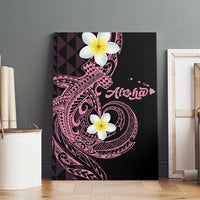 Aloha Hammerhead Shark Canvas Wall Art Vivacious Pink Hawaiian Kakau Tribal Tattoo