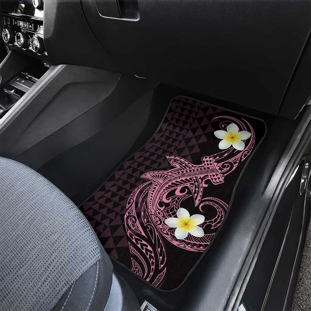 Aloha Hammerhead Shark Car Mats Vivacious Pink Hawaiian Kakau Tribal Tattoo