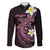 Aloha Hammerhead Shark Family Matching Off Shoulder Short Dress and Hawaiian Shirt Vivacious Pink Hawaiian Kakau Tribal Tattoo