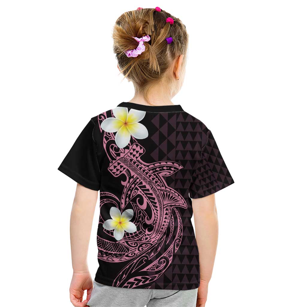 Aloha Hammerhead Shark Kid T Shirt Vivacious Pink Hawaiian Kakau Tribal Tattoo