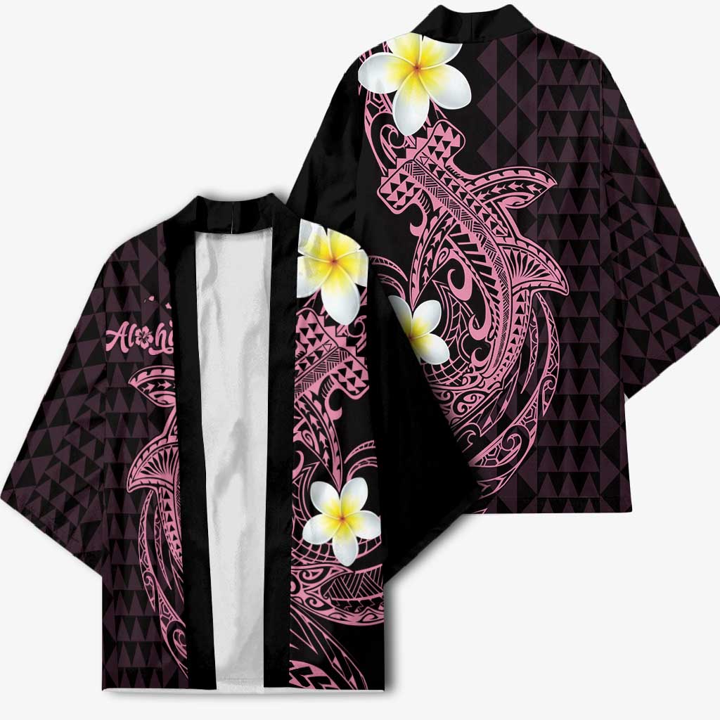 Aloha Hammerhead Shark Kimono Vivacious Pink Hawaiian Kakau Tribal Tattoo - Polynesian Pride