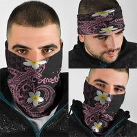 Aloha Hammerhead Shark Neck Gaiter Vivacious Pink Hawaiian Kakau Tribal Tattoo - Polynesian Pride