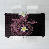 Aloha Hammerhead Shark Tablecloth Vivacious Pink Hawaiian Kakau Tribal Tattoo