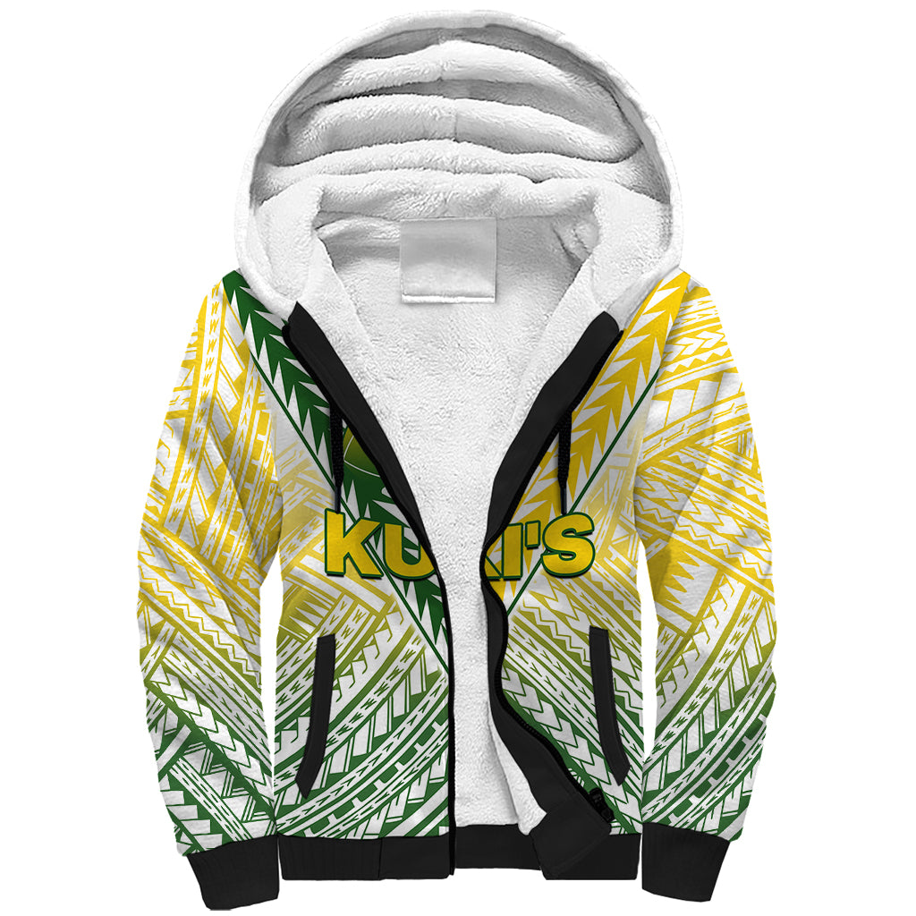 The Kuki's Cook Islands Rugby Sherpa Hoodie Be Unique Vibe White LT9 Unisex White - Polynesian Pride