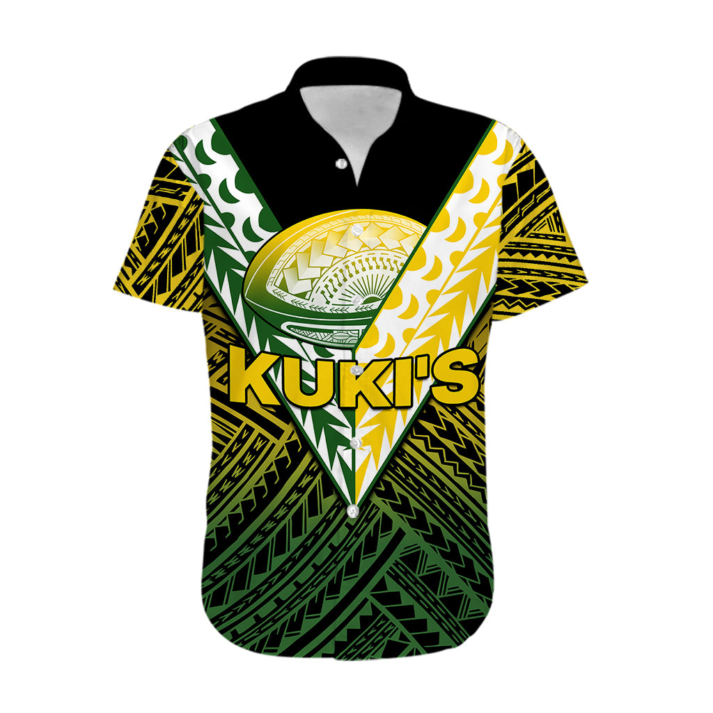 The Kuki's Cook Islands Rugby Hawaiian Shirt Be Unique Vibe Black LT9 - Polynesian Pride