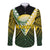 The Kuki's Cook Islands Rugby Long Sleeve Button Shirt Be Unique Vibe Black LT9 Unisex Black - Polynesian Pride