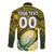 (Custom Text And Number) The Kuki's Cook Islands Rugby Long Sleeve Button Shirt Be Unique Vibe Black LT9 - Polynesian Pride