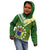 (Custom Text And Number) The Kuki's Cook Islands Rugby Kid Hoodie Be Unique Vibe Green LT9 - Polynesian Pride