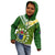 (Custom Text And Number) The Kuki's Cook Islands Rugby Kid Hoodie Be Unique Vibe Green LT9 - Polynesian Pride