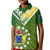 (Custom Text And Number) The Kuki's Cook Islands Rugby Kid Polo Shirt Be Unique Vibe Green LT9 Kid Green - Polynesian Pride