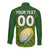 (Custom Text And Number) The Kuki's Cook Islands Rugby Long Sleeve Button Shirt Be Unique Vibe Green LT9 - Polynesian Pride