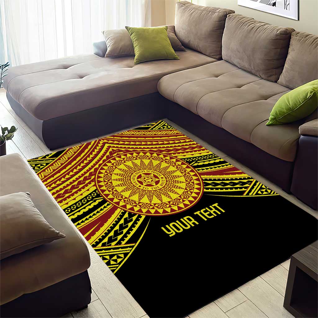 Personalised Tonga Ha apai High School Area Rug Ngatu Fonulei Pattern