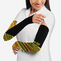 Personalised Tonga Ha apai High School Arm Sleeves Ngatu Fonulei Pattern - Polynesian Pride