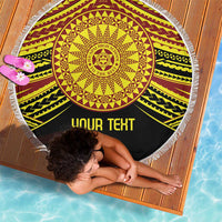 Personalised Tonga Ha apai High School Beach Blanket Ngatu Fonulei Pattern