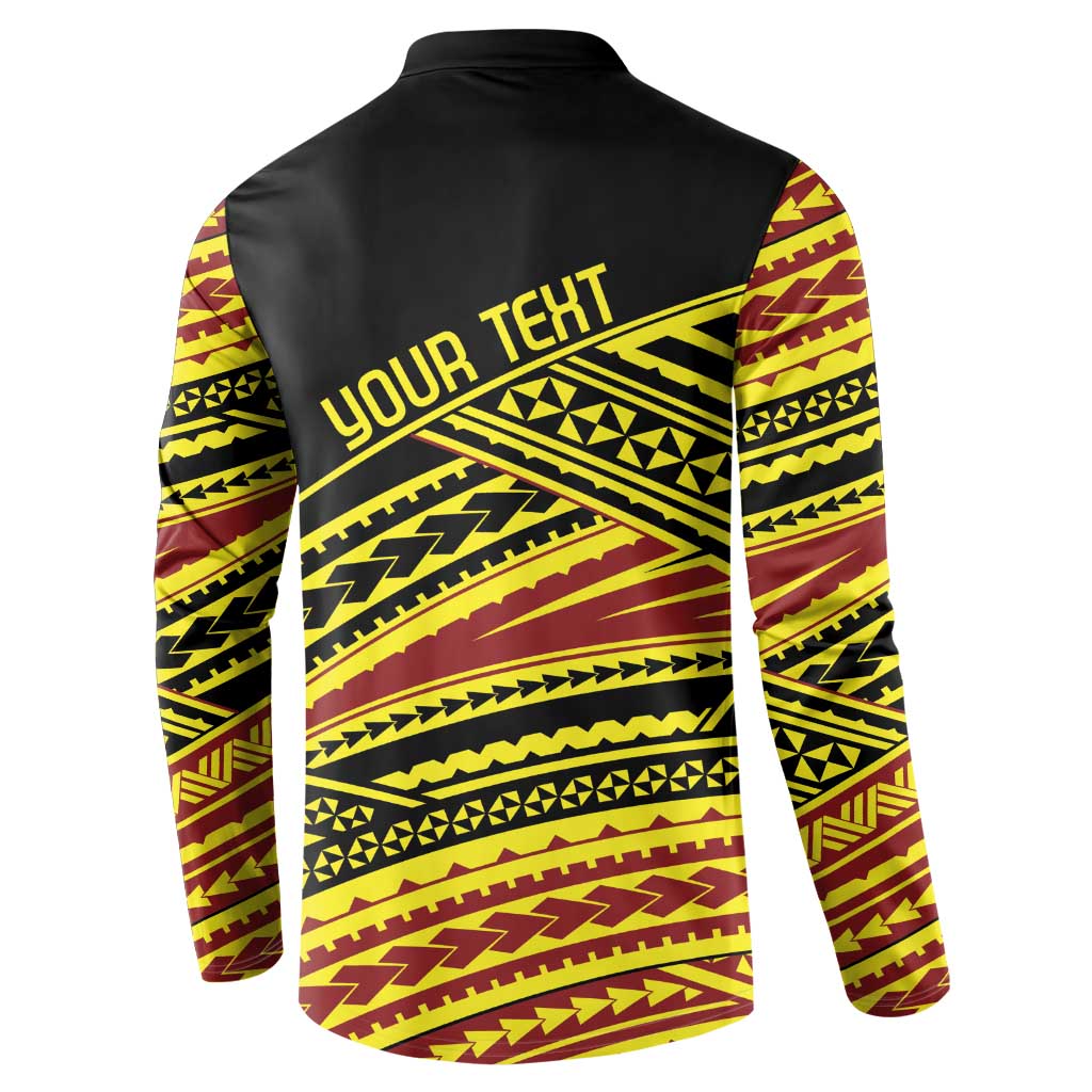 Personalised Tonga Ha apai High School Button Sweatshirt Ngatu Fonulei Pattern