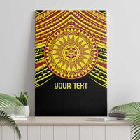 Personalised Tonga Ha apai High School Canvas Wall Art Ngatu Fonulei Pattern
