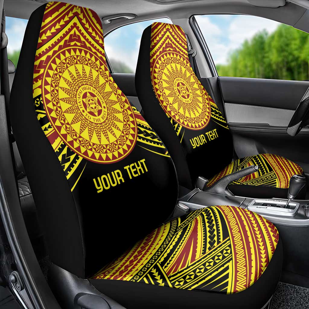 Personalised Tonga Ha apai High School Car Seat Cover Ngatu Fonulei Pattern LT9 - Polynesian Pride