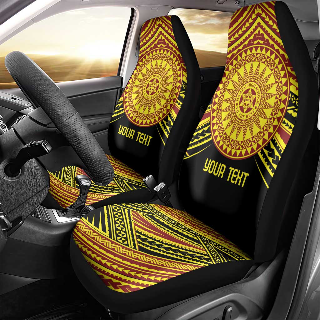 Personalised Tonga Ha apai High School Car Seat Cover Ngatu Fonulei Pattern LT9 - Polynesian Pride