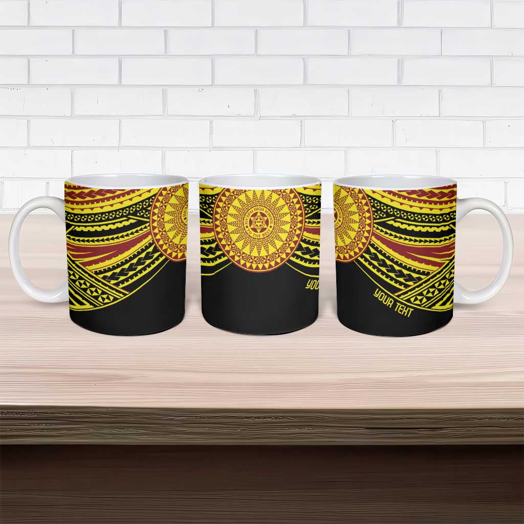 Personalised Tonga Ha apai High School Ceramic Mug Ngatu Fonulei Pattern - Polynesian Pride
