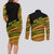 Personalised Tonga Ha apai High School Couples Matching Long Sleeve Bodycon Dress and Long Sleeve Button Shirt Ngatu Fonulei Pattern