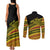 Personalised Tonga Ha apai High School Couples Matching Tank Maxi Dress and Long Sleeve Button Shirt Ngatu Fonulei Pattern