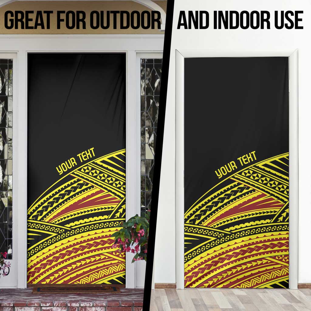 Personalised Tonga Ha apai High School Door Cover Ngatu Fonulei Pattern - Polynesian Pride