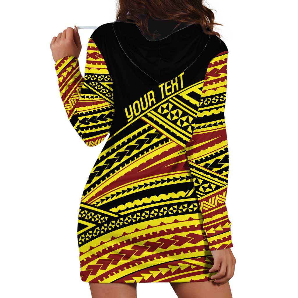 Personalised Tonga Ha apai High School Hoodie Dress Ngatu Fonulei Pattern