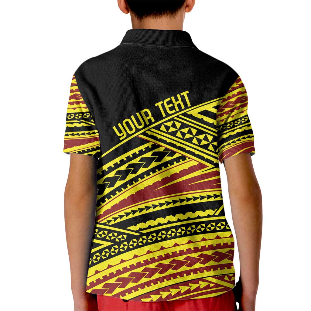 Personalised Tonga Ha apai High School Kid Polo Shirt Ngatu Fonulei Pattern