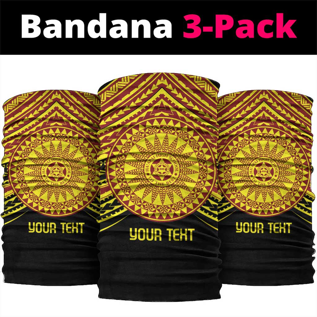 Personalised Tonga Ha apai High School Neck Gaiter Ngatu Fonulei Pattern - Polynesian Pride